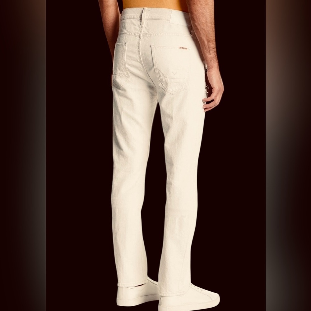 HUDSON | Men's Hudson Broderick Button Up jean Front Zip Linen Jeans NWT 36x33 - Picture 3 of 13